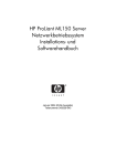 HP ProLiant ML150 Server Netzwerkbetriebssystem Installations