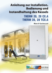 Anleitung zur Installation, Bedienung und