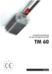 TM 60 Installationsanleitung für den Garagentorantrieb