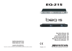 JB Systems «EQ-215», «BEQ-15» user manual / инструкция по