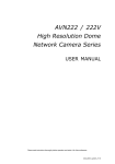 AVN222 / 222V High Resolution Dome Network Camera Series