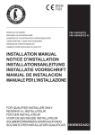 INSTALLATION MANUAL NOTICE D'INSTALLATION