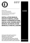 INSTALLATION MANUAL NOTICE D'INSTALLATION