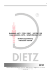 Kabelsatz AUDI / OPEL / SEAT / SKODA / VW Cable kit AUDI / OPEL