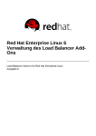 Red Hat Enterprise Linux 6 Verwaltung des Load Balancer Add-Ons