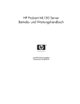 HP ProLiant ML150 Server Betriebs- und
