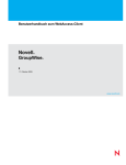 Benutzerhandbuch zum GroupWise 8 WebAccess-Client