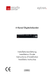 4-Kanal Digitalrekorder Installationsanleitung Installation Guide