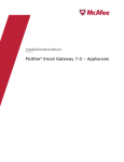 McAfee Email Gateway 7.0 – Appliances Installationshandbuch
