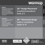 3iE™ Design-Thermostat Installationshandbuch