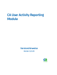 CA User Activity Reporting Module