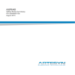 AXP640 Safety Notes Summary - Artesyn Embedded Technologies