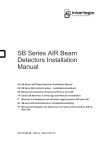 SB Series AIR Beam Detectors Installation Manual
