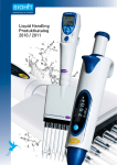 Liquid Handling Produktkatalog 2010 / 2011