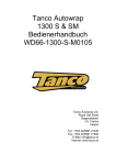 Tanco Autowrap 1300 S & SM Bedienerhandbuch WD66-1300