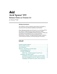 Avid Xpress® DV Release Notes zu Version 3.0 für Windows® 2000