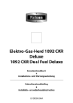 Elektro-Gas-Herd 1092 CKR Deluxe 1092 CKR Dual Fuel Deluxe
