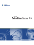 Quest ActiveRoles Server 6.5 - Administratorhandbuch