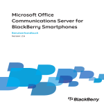 Microsoft Office Communications Server for BlackBerry Smartphones