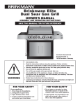 Brinkmann Elite Dual Sear Gas Grill OWNER`S MANUAL