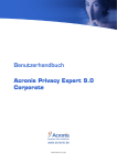 Benutzerhandbuch Acronis Privacy Expert 9.0 Corporate