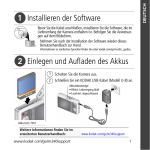 Installieren der Software Einlegen und Aufladen des Akkus