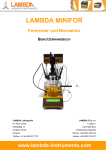 LAMBDA MINIFOR Labor-Tischfermenter und Bioreaktor