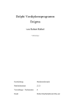 Delphi Vordiplomsprogramm Enigma