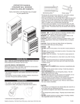 operator`s manual standard ball bearing chests & roller cabinets