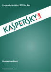 Kaspersky - Anti-Virus 2011 for Mac Handbuch