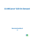 CA ARCserve D2D On Demand