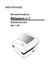 Metapace L-1 - Treiber Handbuch Software