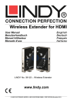 Die Bedienungsanleitung für den Lindy Wireless WHDI Extender für