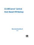 CA ARCserve Central Host-Based VM Backup