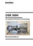 Benutzerhandbuch OMR 300H Deutsch Date: 11/2006