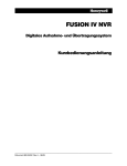 Fusion IV NVR User Guide (GER)