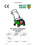 BILLY GOAT AERIFIZIERER Benutzerhandbuch