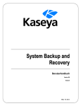 System Backup and Recovery - Kaseya R9.1 Documentation