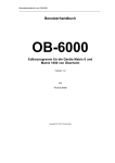 Benutzerhandbuch OB-6000 Editorprogramm für die Geräte Matrix 6