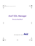 Avid® EDL Manager - Benutzerhandbuch