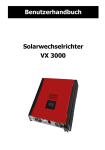 Solarwechselrichter VX 3000 Benutzerhandbuch