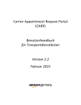 Carrier Appointment Request Portal