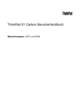 ThinkPad X1 Carbon Benutzerhandbuch