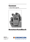 Gasman Benutzerhandbuch - Crowcon Detection Instruments