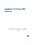 CA ARCserve Backup für Windows - Dashboard