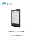 ICARUS Reader Go (E600BK) Benutzerhandbuch