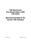 (IRU TIR-EPD) Benutzerhandbuch für Carnet TIR