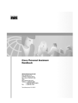 Cisco Personal Assistant Handbuch