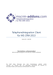 TelephoneIntegration Client für MS CRM 2013