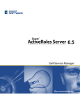 Quest ActiveRoles Server Self-Service Manager 6.5